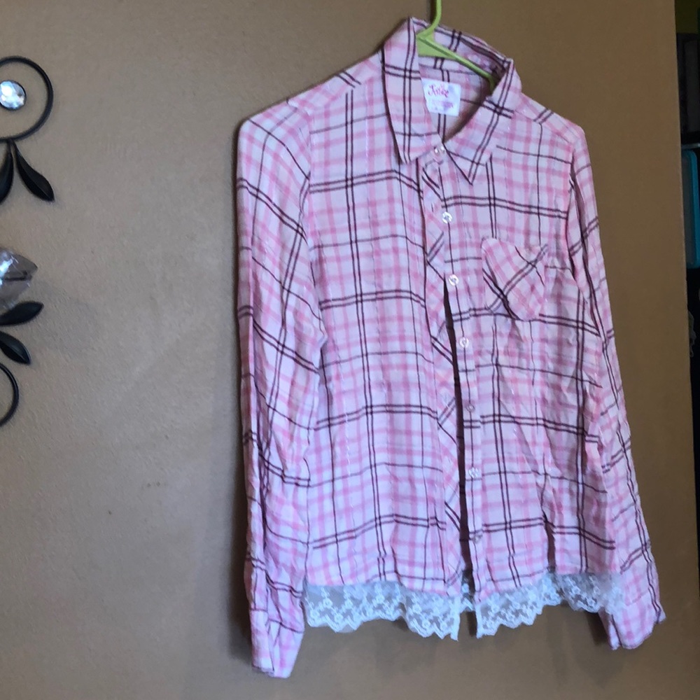 Justice pink blouse